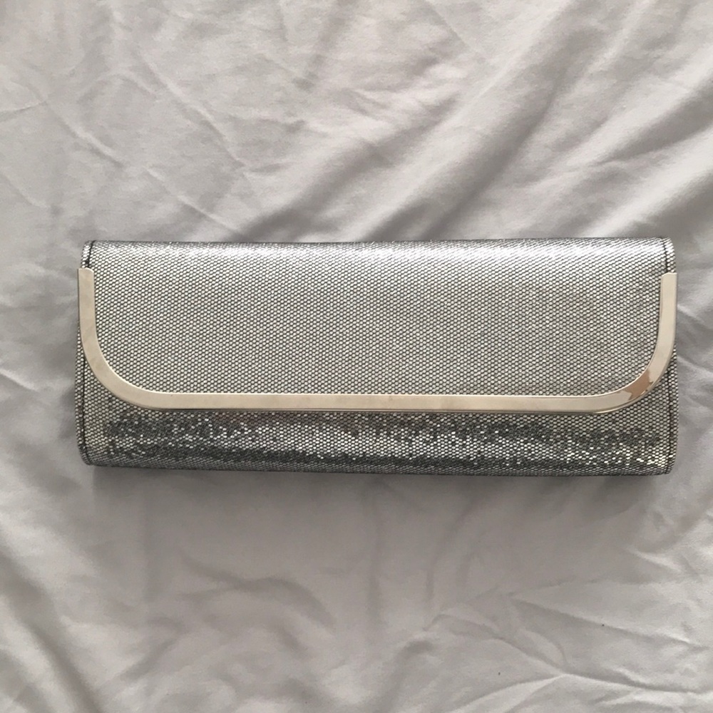 Silver Nine West clutch